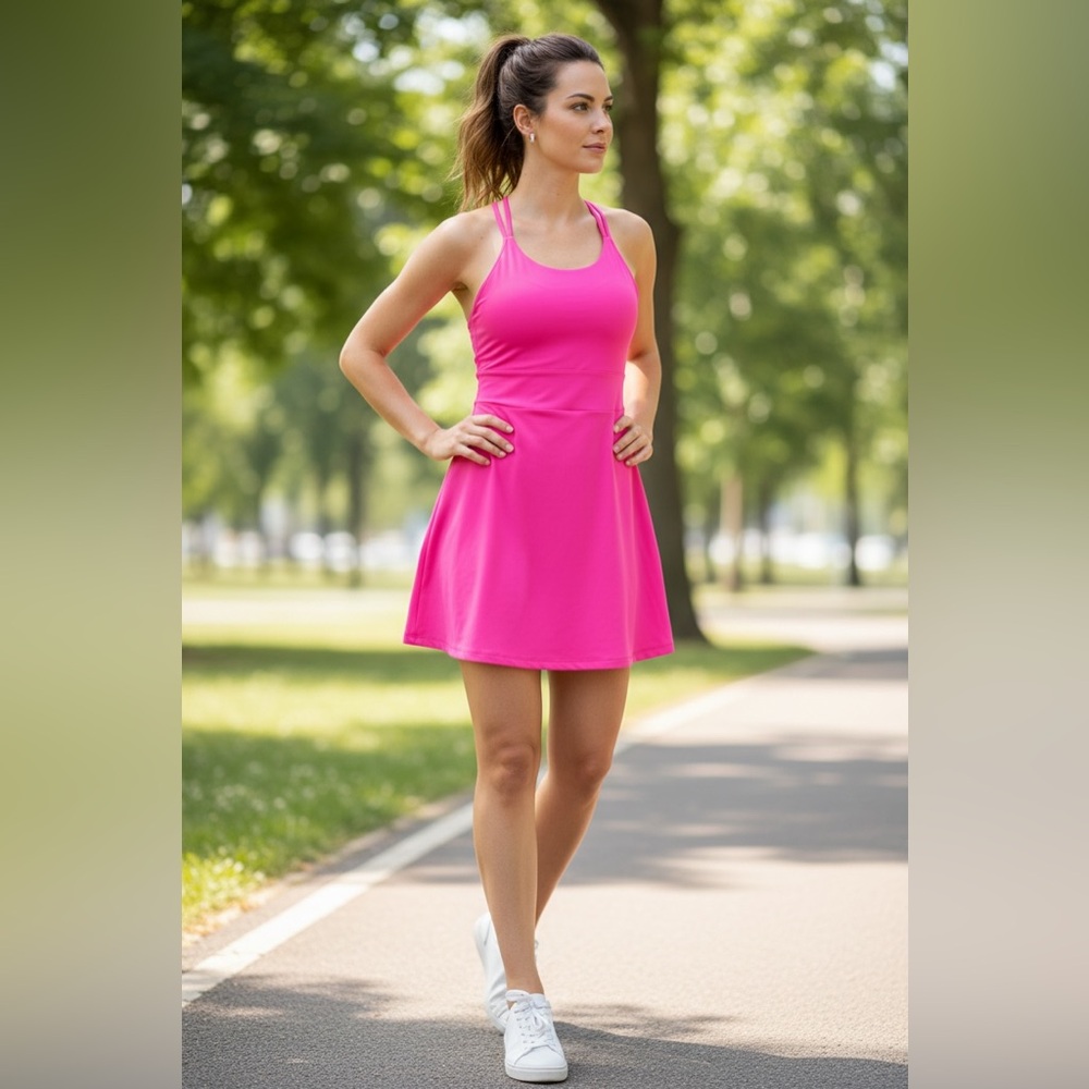 Vibrant Pink Women's Jumpsuit/dress